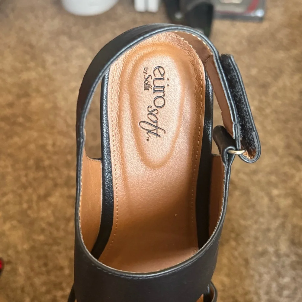 EuroSoft Reba slingback wedge sandal  a comfy wedge‎ heel New without Box